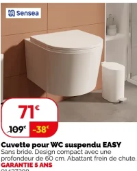 Cuvette pour WC suspendu EASY Sensea