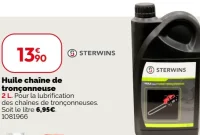 Huile chaîne de tronçonneuse Sterwins 2 L.