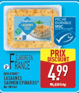 DAYLICIOUS® LASAGNES SAUMON ÉPINARDS*