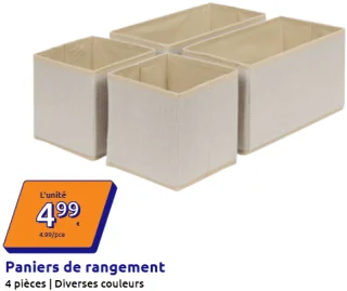 Paniers de rangement 4 pièces