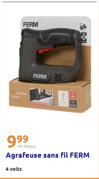 Agrafeuse sans fil FERM