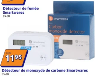 Détecteur de monoxyde de carbone Smartwares 85 dB