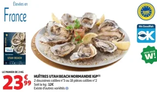 Huîtres Utah Beach Normandie IGP