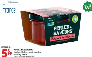 Perles de Saveurs Vinaigre échalotes ou citron poivre