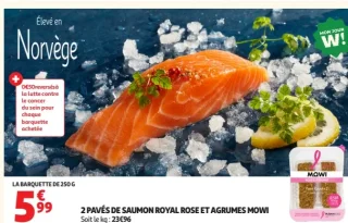 2 Pavés de saumon Royal Rose et agrumes Mowi
