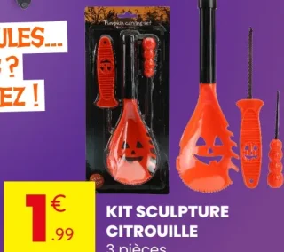 KIT SCULPTURE CITROUILLE 3 pièces