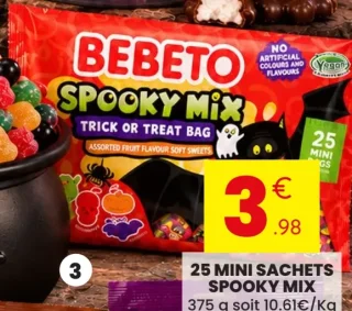 25 mini sachets Spooky Mix Bebeto