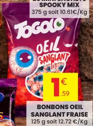 Bonbons Oeil Sanglant Fraise Togolo