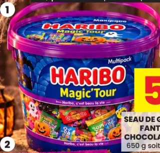 Seau de bonbons Magic Tour Halloween Haribo