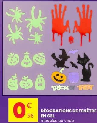 Décorations de Fenêtre en Gel Halloween