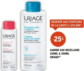 Gamme eau micellaire 250ml & 500ml Uriage