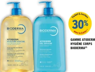 Gamme Atoderm hygiène corps Bioderma