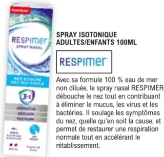 Spray isotonique adultes/enfants 100ml Respimer
