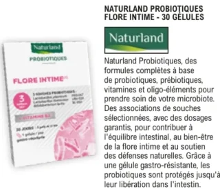Naturland Probiotiques Flore Intime - 30 Gélules
