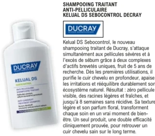 Shampooing traitant anti-pelliculaire Kelual DS Sebocontrol Ducray