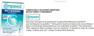 Compeed Multi-Blessures SmartSkin Moyen Format 9 Pansements