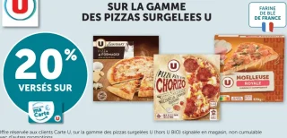 Gamme des pizzas surgelées U