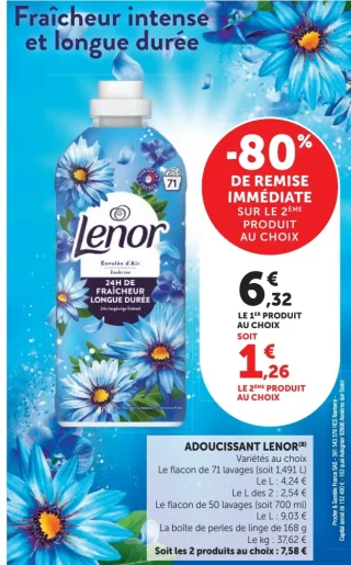 ADOUCISSANT LENOR(B) Variétés au choix