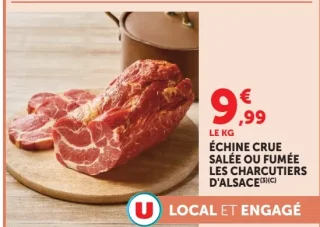 Échine crue salée ou fumée Les Charcutiers d'Alsace