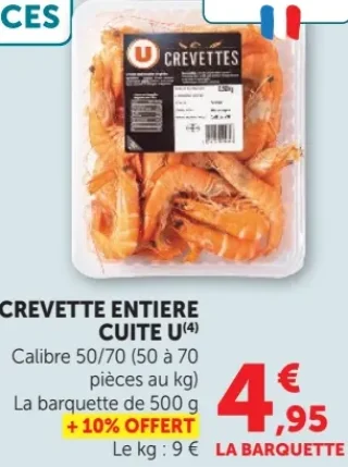 CREVETTE ENTIERE CUITE U
