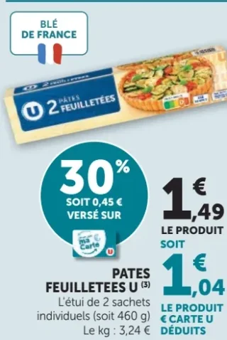 Pâtes feuilletées U