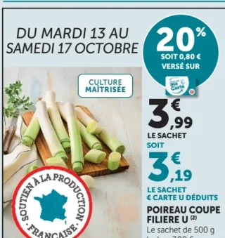 Poireau coupe filiere U