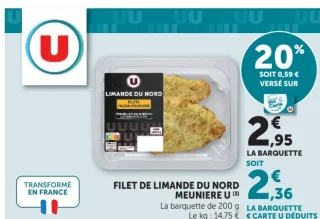 Filet de limande du nord Meunière U