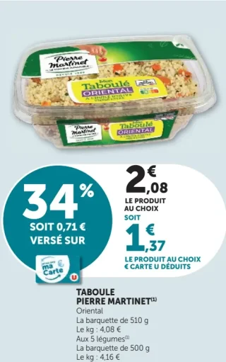 Taboulé Oriental ou Aux 5 légumes Pierre Martinet