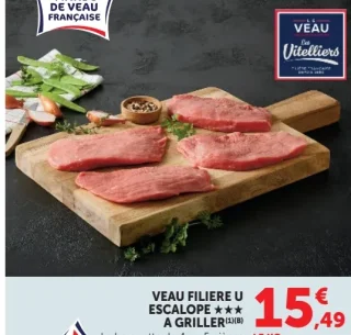 Escalope à griller Veau Filière U
