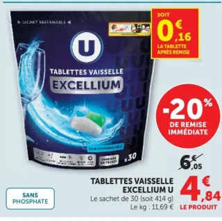 Tablettes vaisselle Excellium U