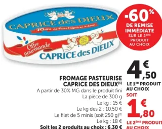 Fromage pasteurisé Caprice des Dieux