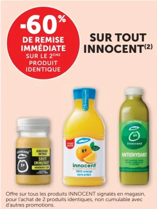 Innocent smoothies / shots / jus
