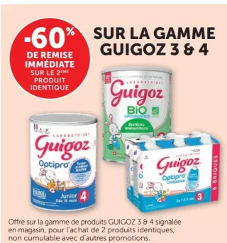 Lait pour bébés Guigoz 3 & 4