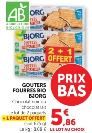 Gouters Fourres Bio Bjorg Chocolat