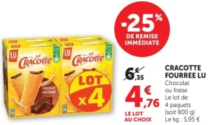 Cracotte Fourrée Lu Lot x4