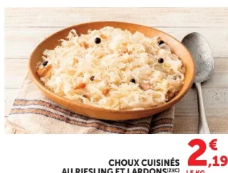 Choux Cuisinés au Riesling et Lardons