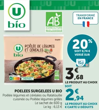 Poêlées surgelées U Bio