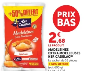Madeleines extra moelleuses Ker Cadelac