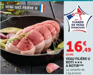 VEAU FILIÈRE U ROTI À ROTIR