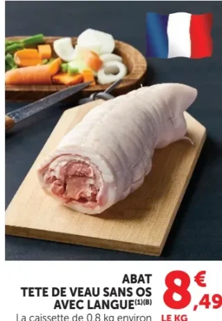 TETE DE VEAU SANS OS AVEC LANGUE