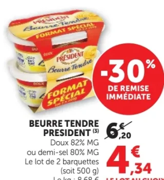Beurre tendre Président