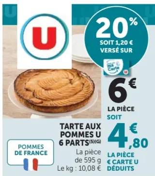 Tarte aux pommes 6 parts