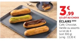 Éclairs Café, Chocolat, Vanille ou assortis