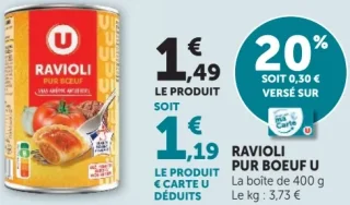 Ravioli pur bœuf U