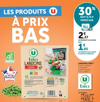 Lardons U Bio (Fumés ou nature)