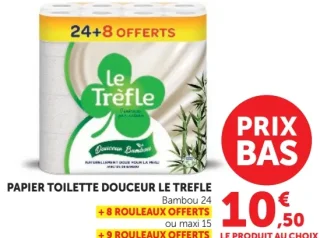 Papier toilette Douceur Le Trèfle