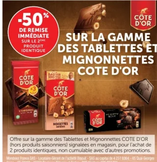 Tablettes et Mignonnettes Côte d'Or