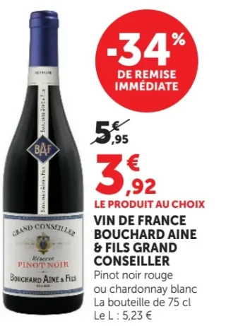 Vin de France Bouchard Aîné & Fils Grand Conseiller Pinot noir