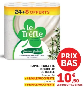 Papier toilette Douceur Le Trèfle