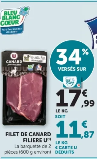Filet de canard filière U